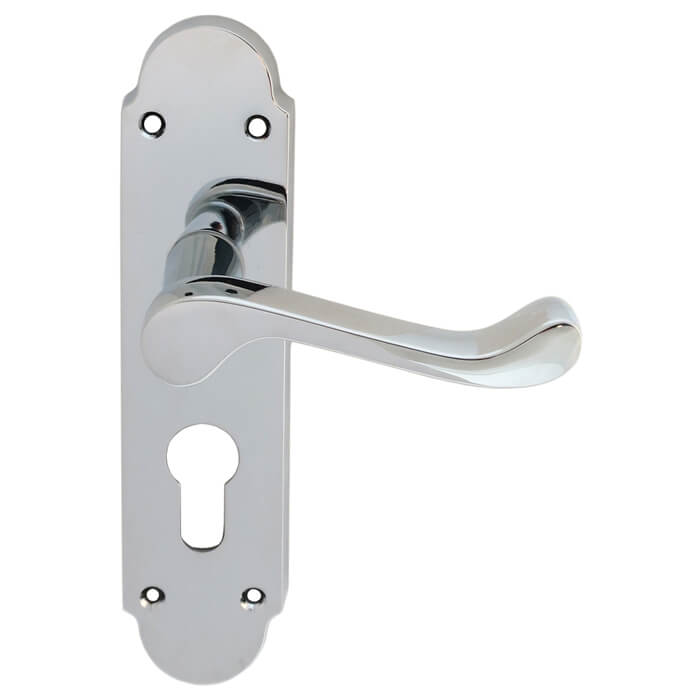 Carlisle Brass Oakley Lever Handle with Euro Profile On Backplate