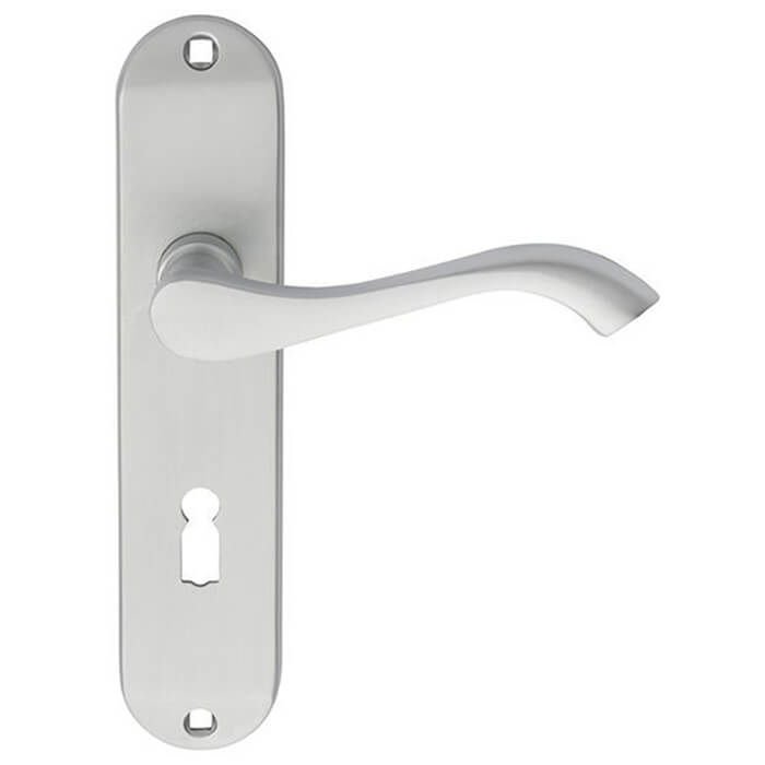 Carlisle Brass Andros Lock Lever Door Handle On Backplate