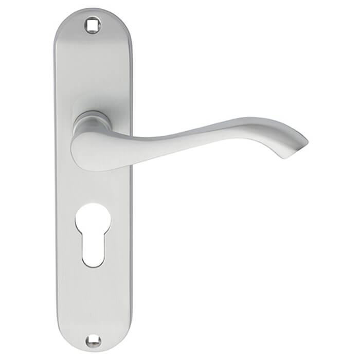 Carlisle Brass Andros Lever Handle with Euro Profile On Backplate