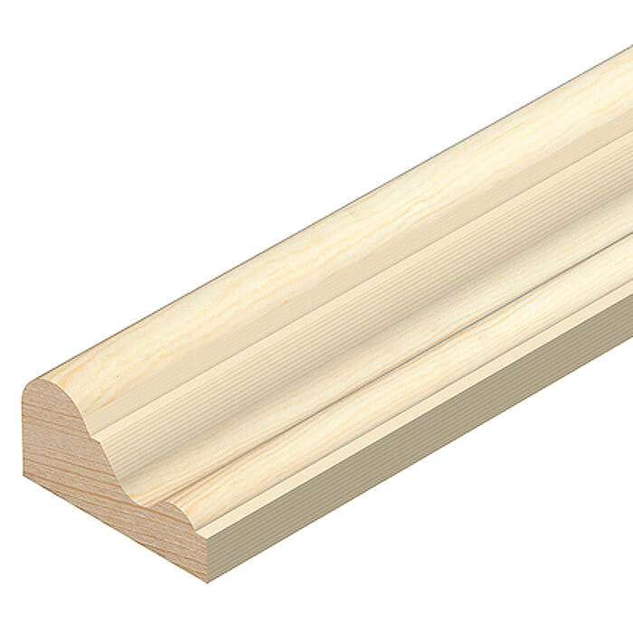 Cheshire Mouldings Pine Decorative Panel Mould - Bundle Of 20 - 8mm x 2400mm