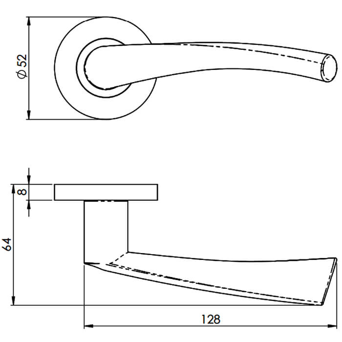 Carlisle Brass Eurospec Breeze Lever Handle On Round Rose