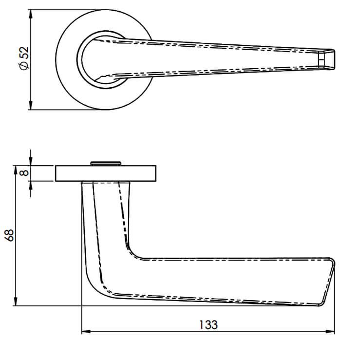 Carlisle Brass Eurospec Plaza Lever Handle On Round Rose