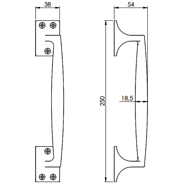 Carlisle Brass Pub Style Pull Handle