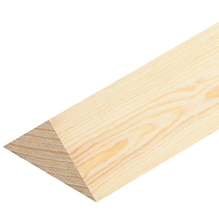 Cheshire Mouldings Pine Triangle Glass Bead - Bundle Of 20 - 21mm x 2400mm