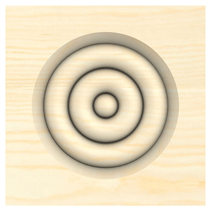 Cheshire Mouldings Pine Bulls Eye Block Architrave - 85mm x 22mm