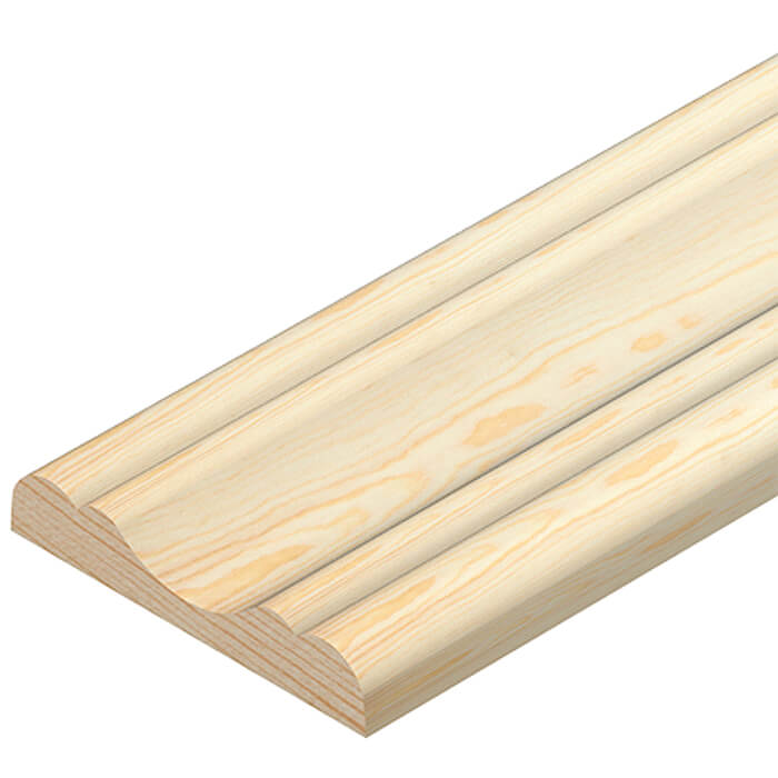 Cheshire Mouldings Pine Decorative Cover Mould - Bundle Of 30 - 2400mm Length