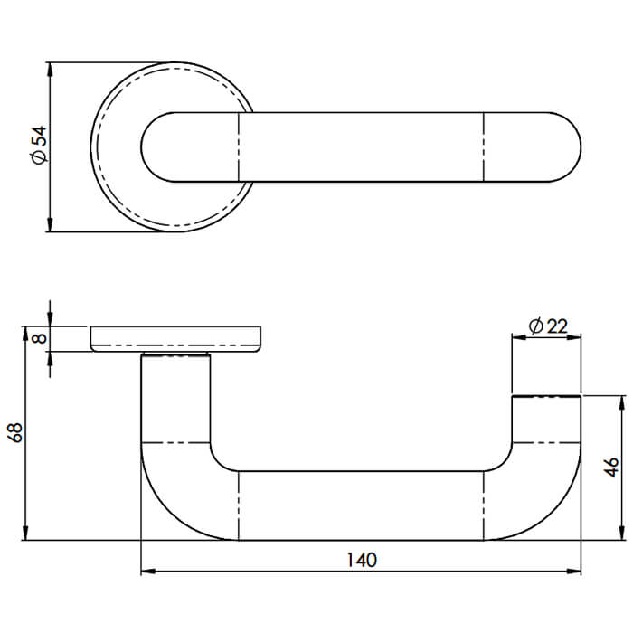 Carlisle Brass Eurospec Safety Round Bar Lever Handle