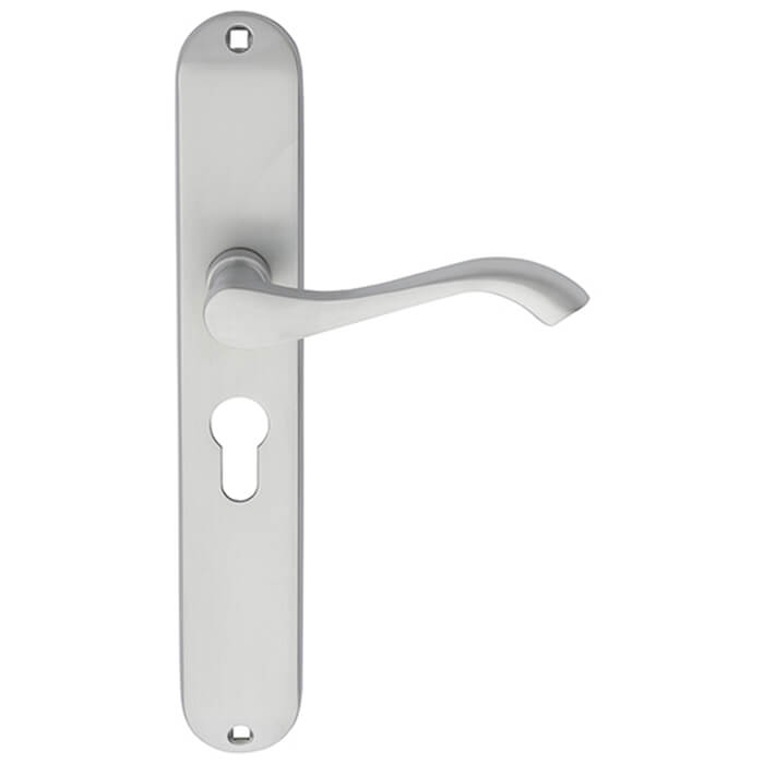 Carlisle Brass Andros Lever Handle with Euro Profile On Backplate - 241 x 40mm