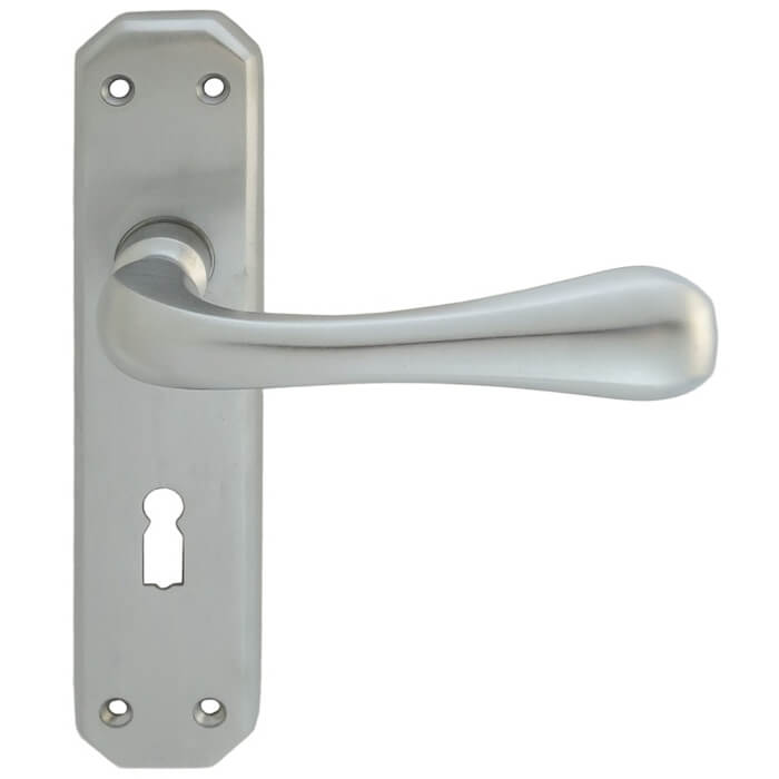 Carlisle Brass Eden Lock Profile Lever Door Handle On Backplate