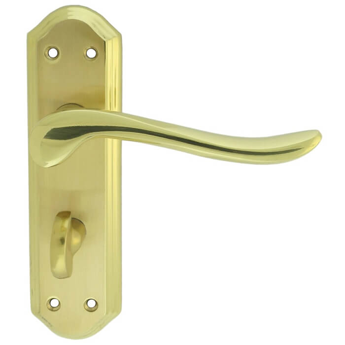Carlisle Brass Lytham Bathroom Lever Handle on Backplate - 180 x 48mm