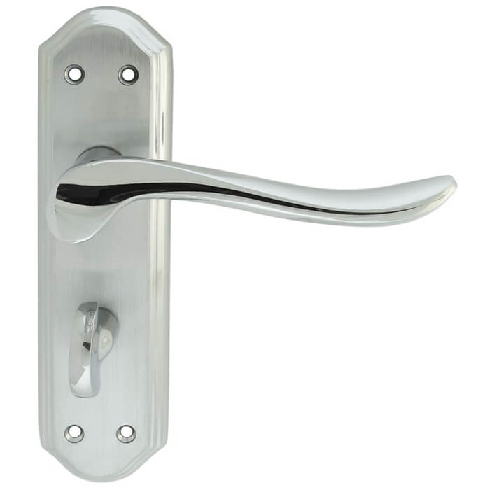 Carlisle Brass Lytham Bathroom Lever Handle on Backplate - 180 x 48mm