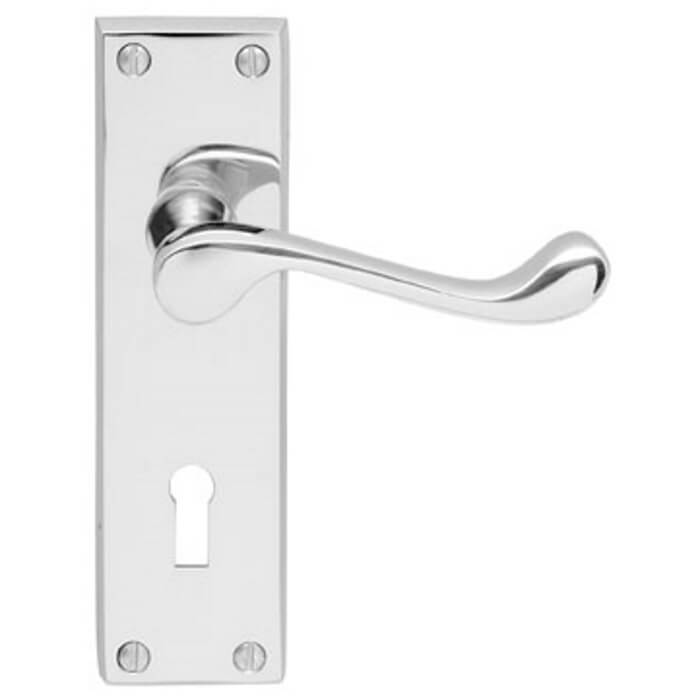 Carlisle Brass Victorian 150 x 42mm Lock Profile With Lever Handle On Backplate