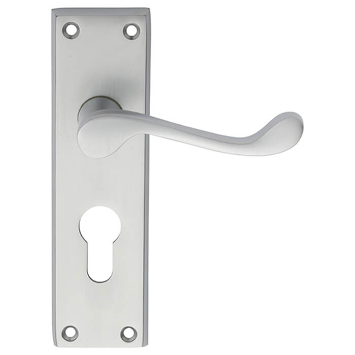 Carlisle Brass Victorian 150 x 42mm Lever Handle with Euro Profile On Backplate