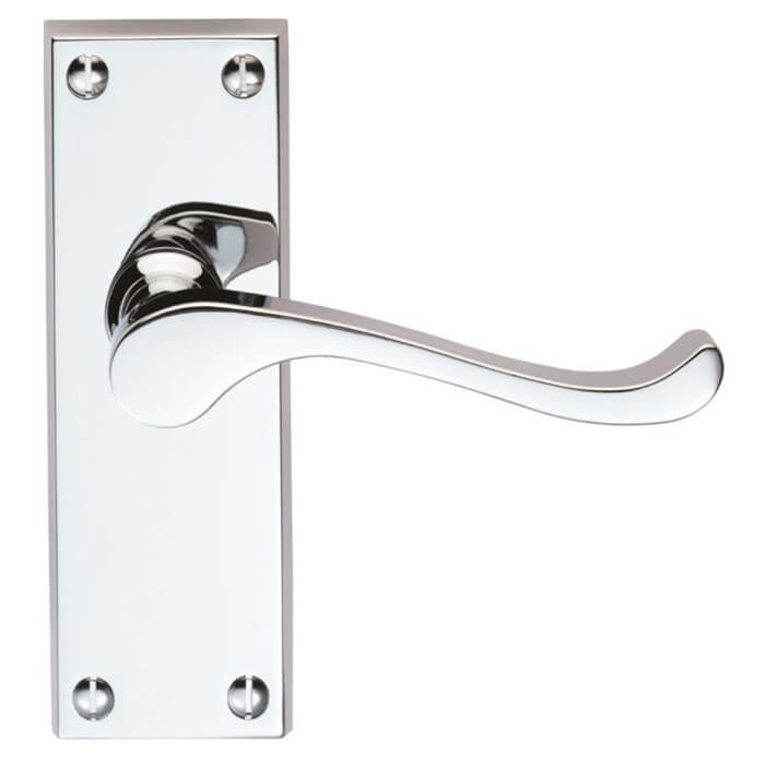 Carlisle Brass Victorian Lever Handle on Latch Backplate - 118 x 42mm