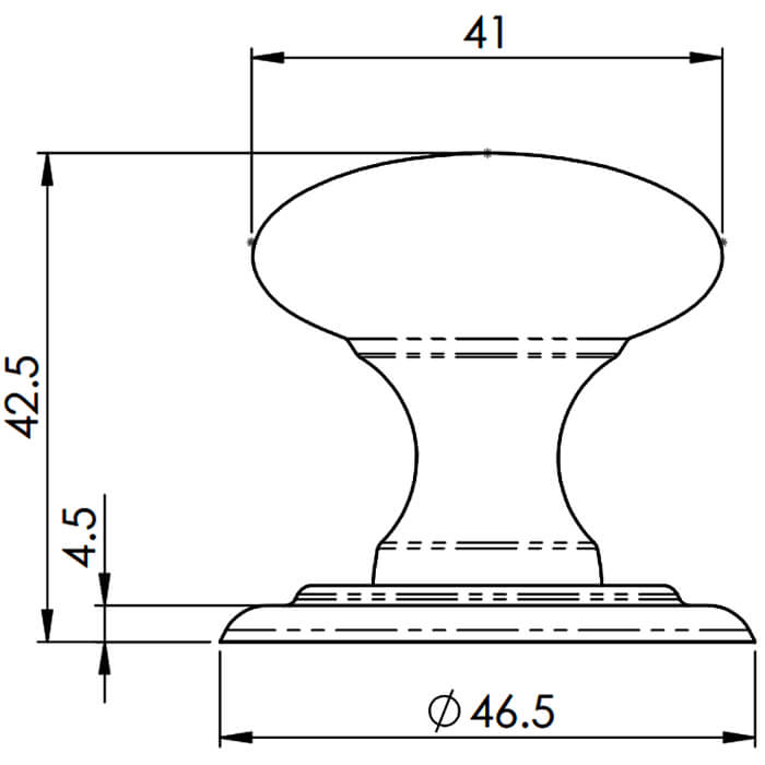 Carlisle Brass Victorian Round Polished Chrome Knob - 30mm Diameter