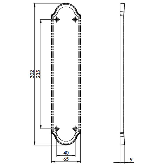 Carlisle Brass Plain Traditional Finger Plate