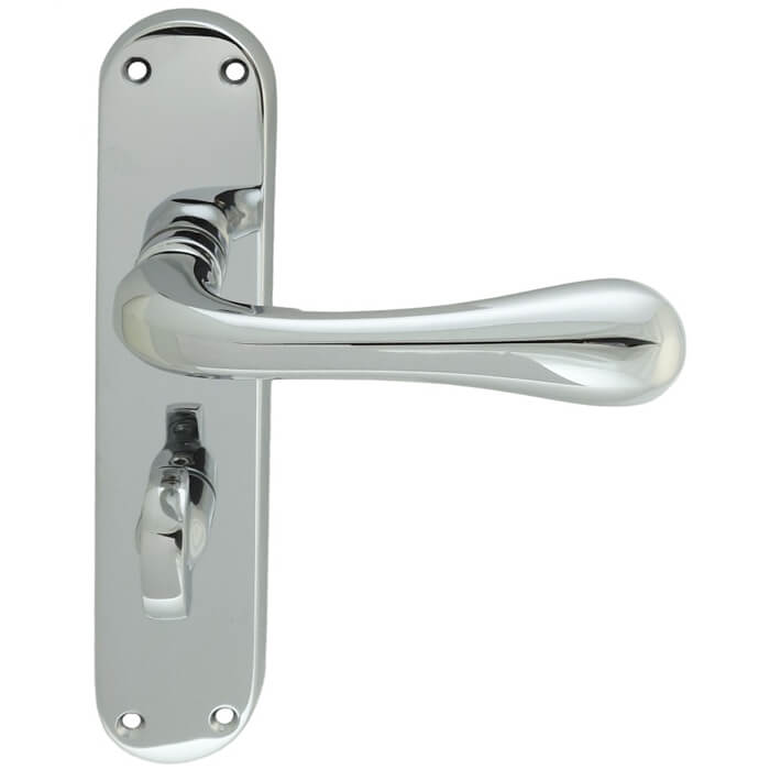 Carlisle Brass Astro Lever Handle With Turn and Release on Backplate