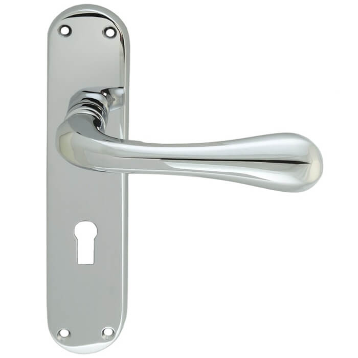 Carlisle Brass Astro Lock Profile With Lever Handle On Backplate - 185 x 40mm
