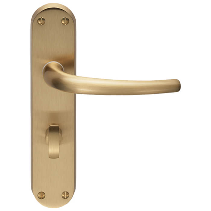 Carlisle Brass Lilla 185 x 40mm Bathroom Lever Handle On Backplate - Privacy