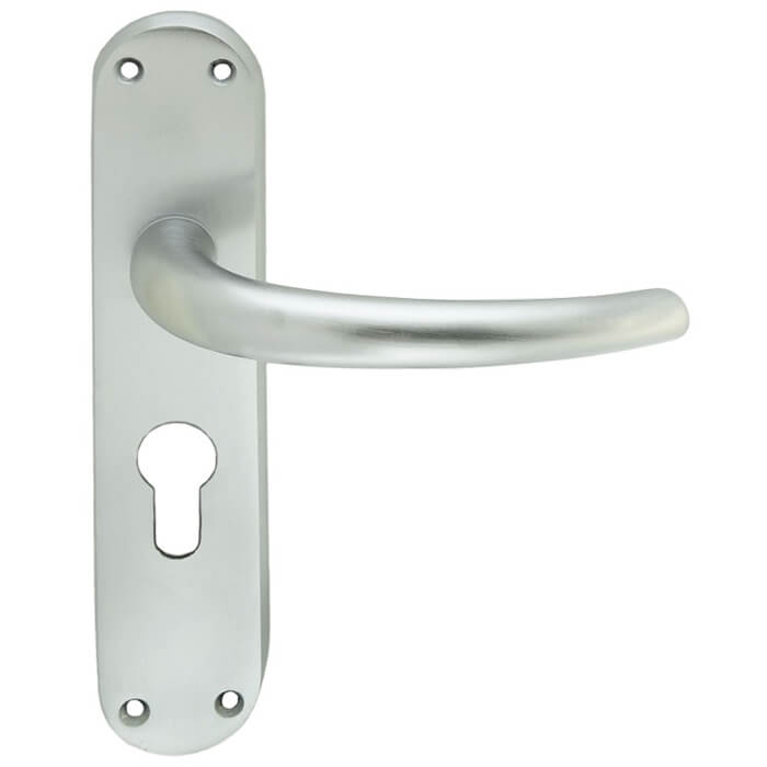 Carlisle Brass Lilla Lever Handle with Euro Profile On Backplate - 185 x 40mm