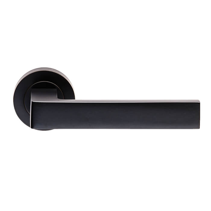 Carlisle Brass Sasso Lever Handle On Round Rose - 129 x 55mm