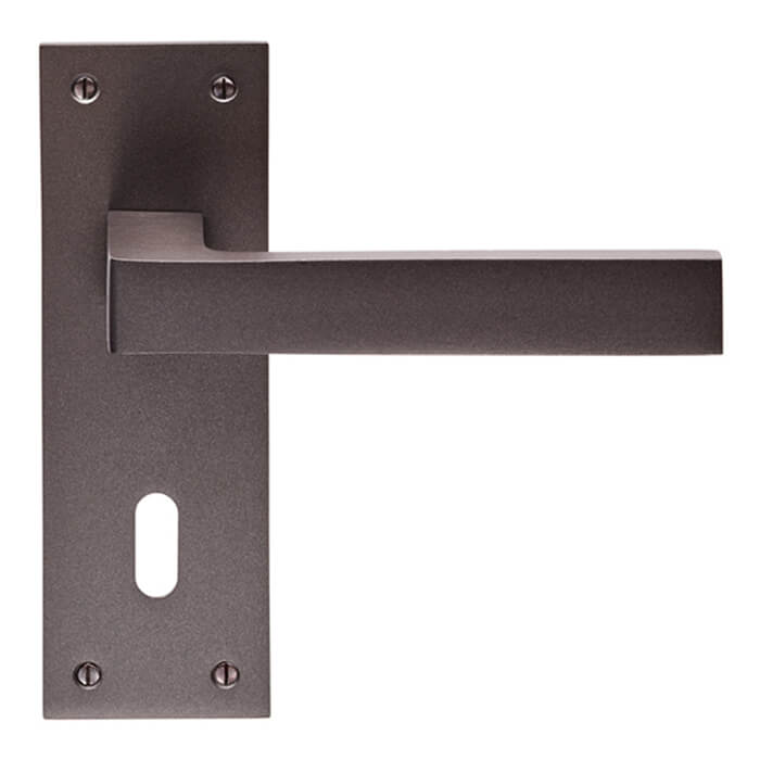 Carlisle Brass Sasso Lock Profile with Lever Handle on Backplate - 150 x 50mm