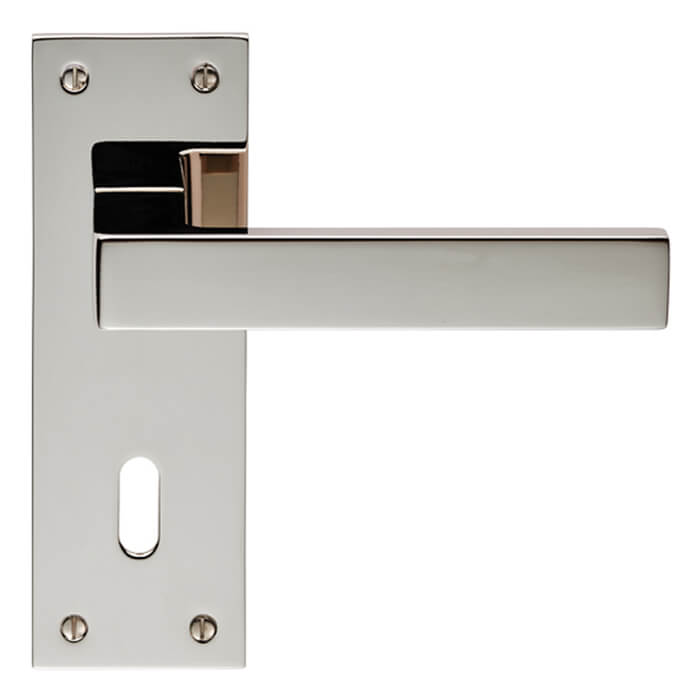 Carlisle Brass Sasso Lock Profile with Lever Handle on Backplate - 150 x 50mm