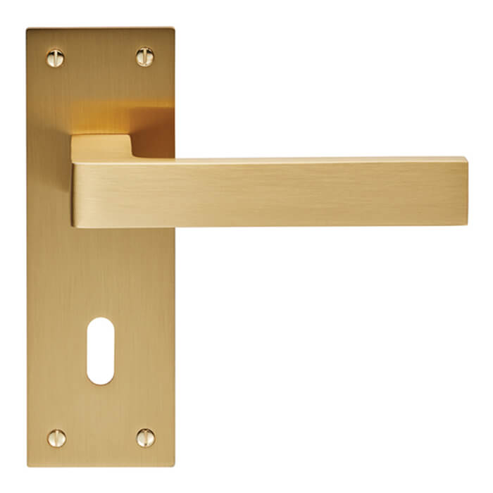Carlisle Brass Sasso Lock Profile with Lever Handle on Backplate - 150 x 50mm
