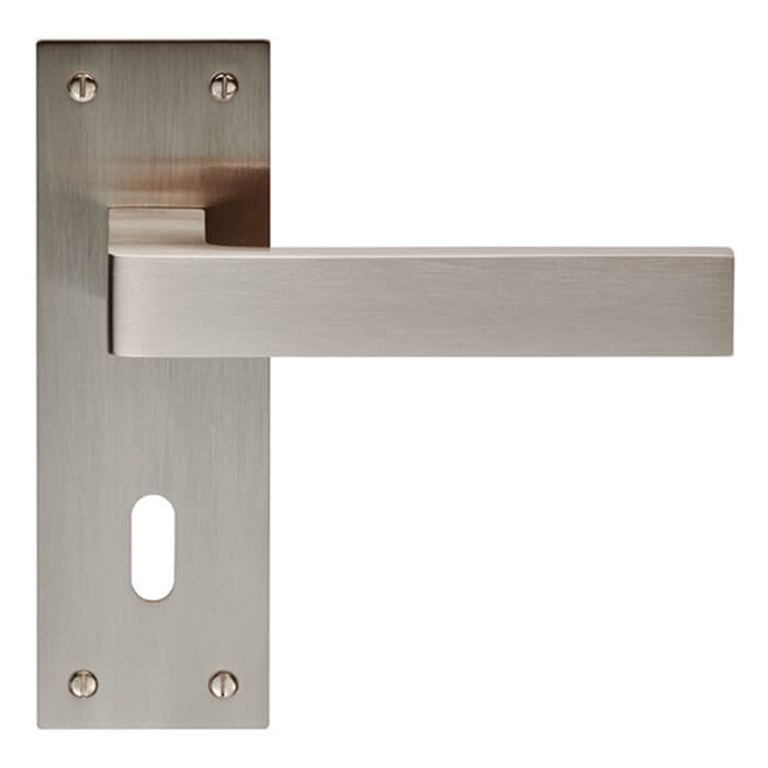 Carlisle Brass Sasso Lock Profile with Lever Handle on Backplate - 150 x 50mm