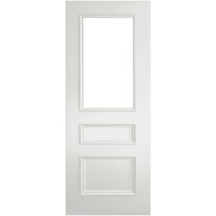 Joseph Miles Mayfair White Primed 2-Panels 1-Light Internal Glazed Fire Door