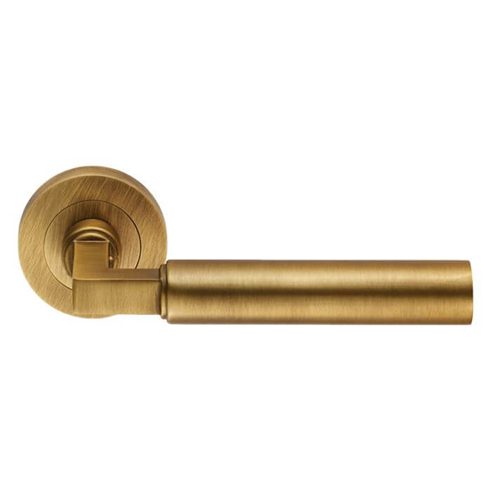 Carlisle Brass Amiata Round Bar Lever Handle On Round Rose - 129 x 64mm