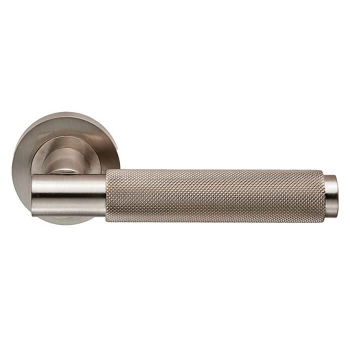 Carlisle Brass Varese Round Bar Knurled Lever Handle - 130 x 63mm