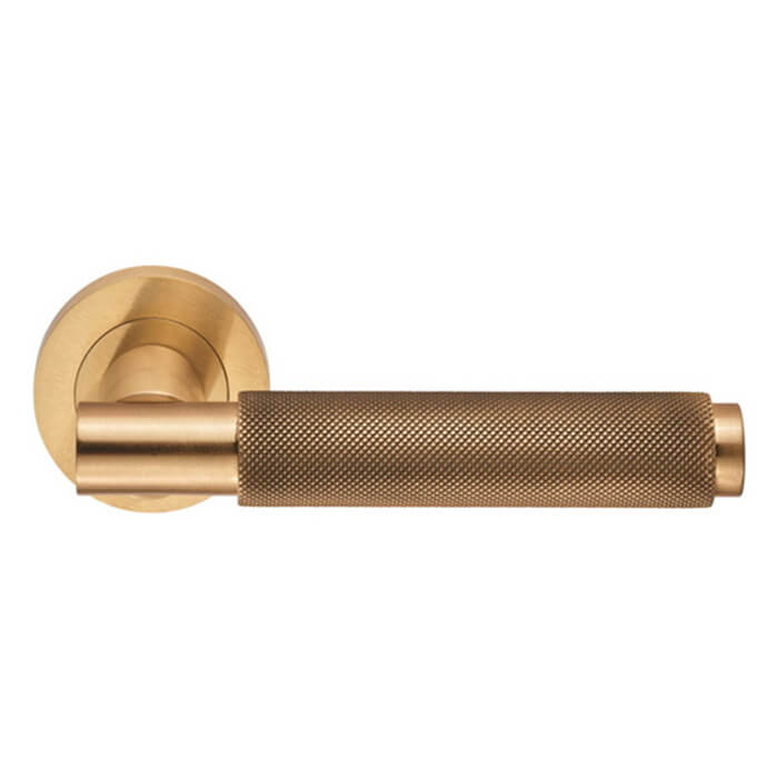 Carlisle Brass Varese Round Bar Knurled Lever Handle - 130 x 63mm