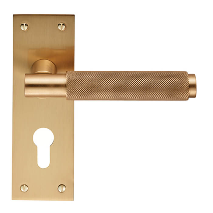 Carlisle Brass Varese Lever Handle with Euro Profile on Backplate - 150 x 50mm