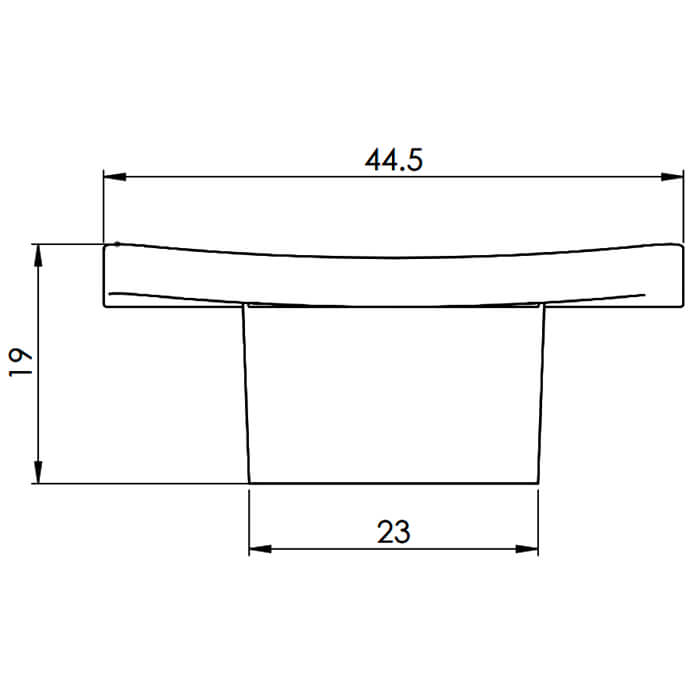 Carlisle Brass Novus Square Curved Knob