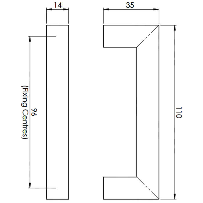 Carlisle Brass Contemporary Satin Stainless Steel Linear Handle