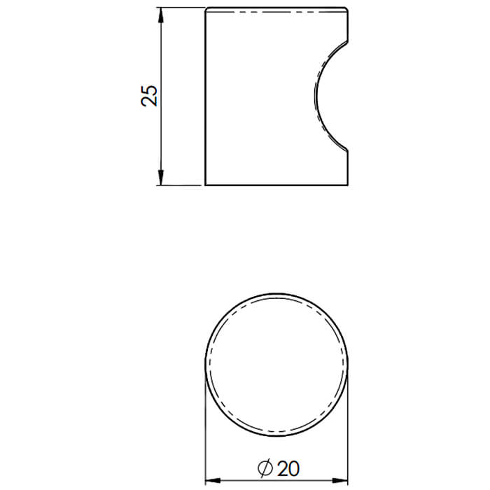 Carlisle Brass Contemporary Polished Stainless Steel Cylindrical Knob