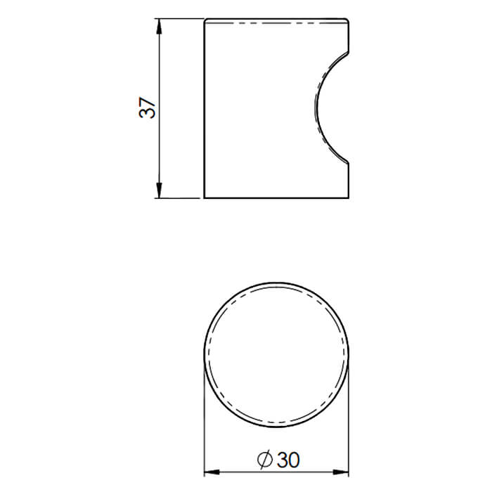 Carlisle Brass Contemporary Polished Stainless Steel Cylindrical Knob