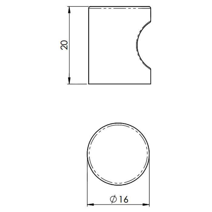 Carlisle Brass Contemporary Polished Stainless Steel Cylindrical Knob