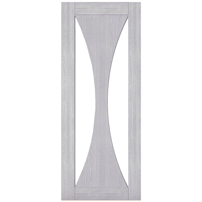Joseph Miles Verona Internal Door with 1 Panel and 2 Clear Glazed Light - Prefinished Light Grey Ash