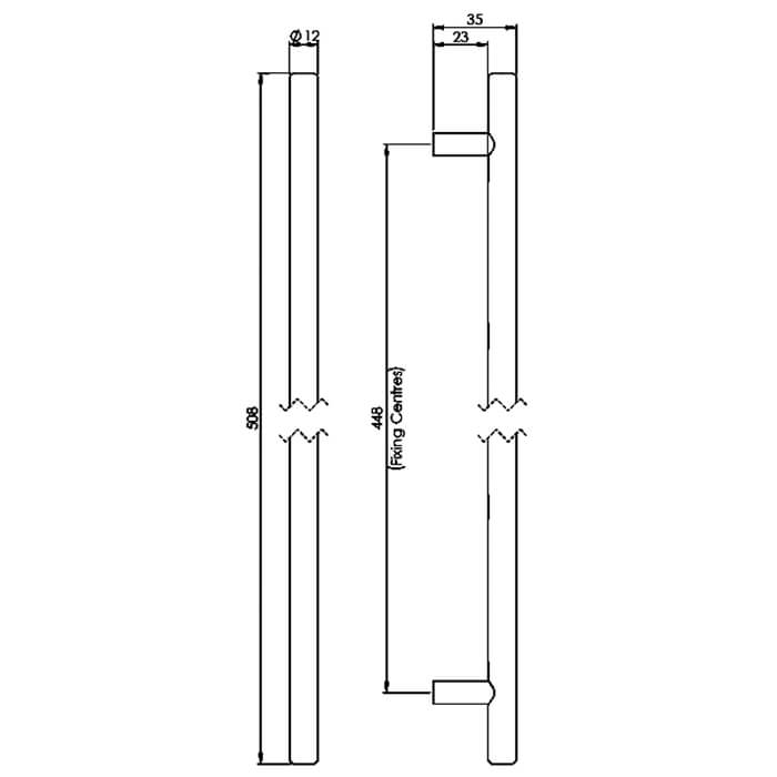 Carlisle Brass Steel T-Bar Cylindrical Handle - Satin Nickel