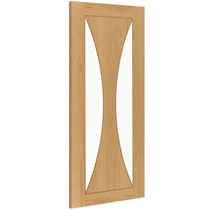 Joseph Miles Verona Internal Door with 1 Panel and 2 Clear Glazed Light - Prefinished Oak