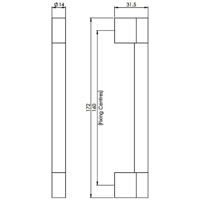 Carlisle Brass Modern Keyhole-End Cabinet Handle