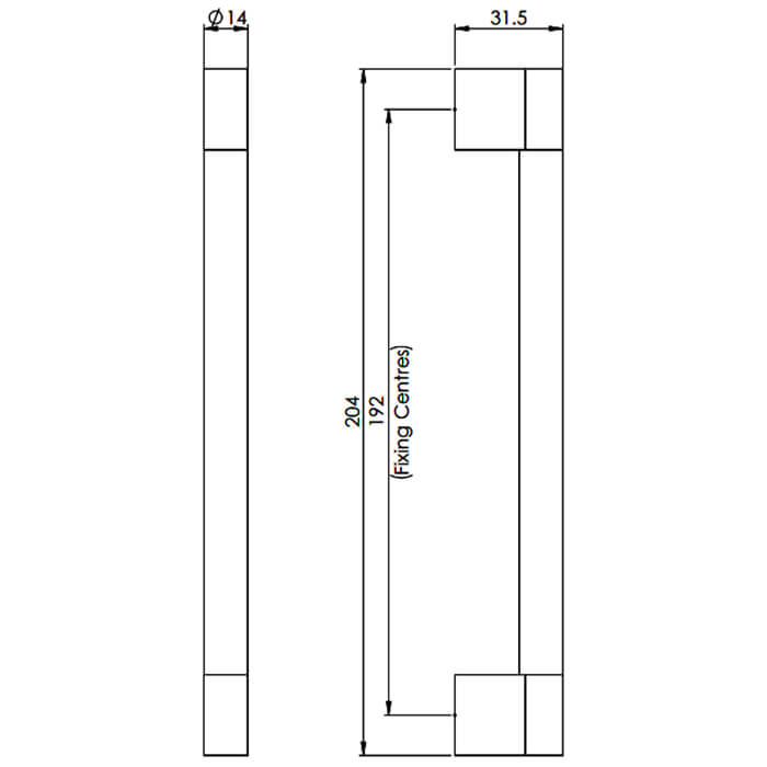Carlisle Brass Modern Keyhole-End Cabinet Handle