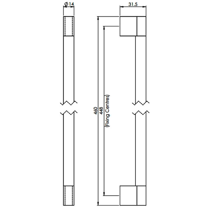Carlisle Brass Modern Keyhole-End Cabinet Handle