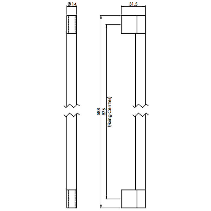 Carlisle Brass Modern Keyhole-End Cabinet Handle