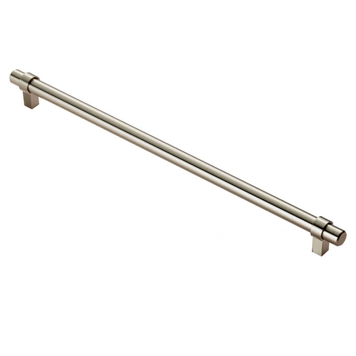 Carlisle Brass Satin Nickel Round Bar Rail Handle