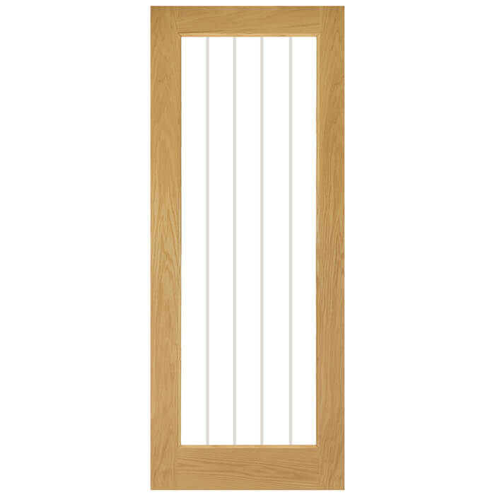 Joseph Miles Suffolk Internal Door with 1 Clear Glazed Light - Unfinished Oak