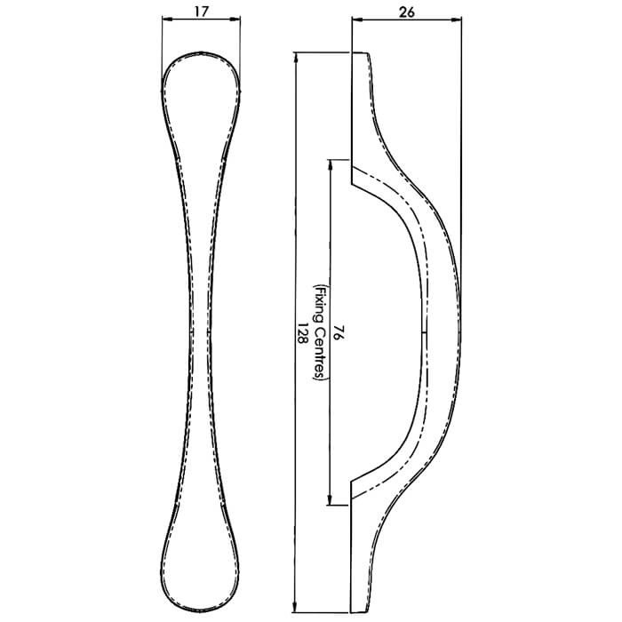 Carlisle Brass Contemporary Shaker Style Pull Handle