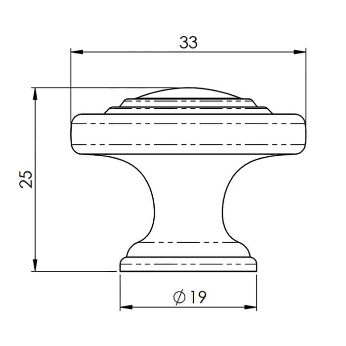 Carlisle Brass Traditional Ringed Pattern Knob